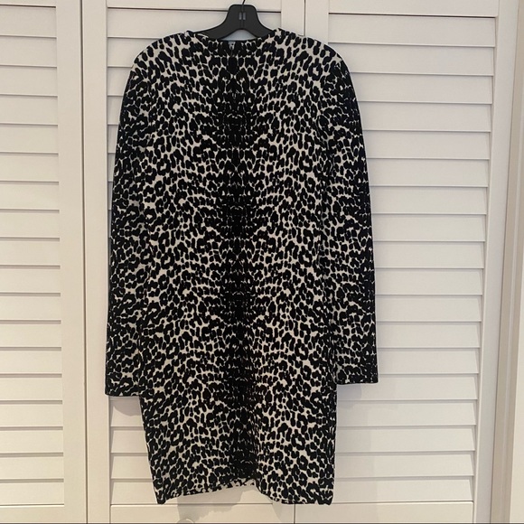 Givenchy Leopard Jacquard Print Long Sleeve Bodycon Dress Size M - Picture 3 of 5